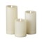 Classic Motion Flameless Candle 3pc Set - 4x6, 4x8, 4x10 Ivory